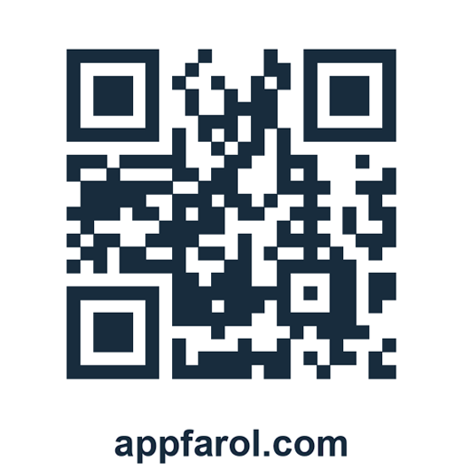QR code para baixar o aplicativo Farol